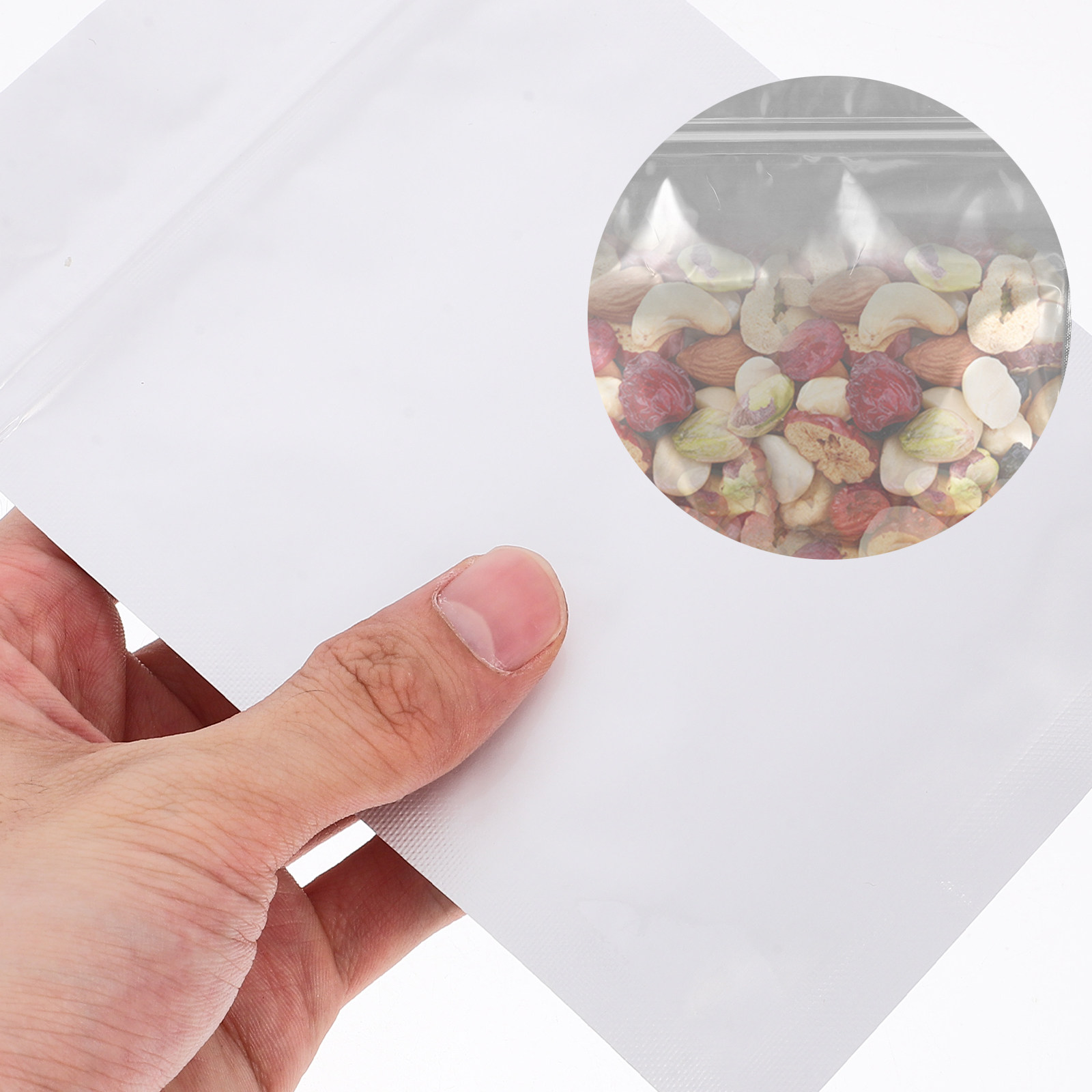 50枚入り 密閉性のある再封可能な袋 食品保存用ポーチ スナ - Food With Snacks のレビューと価格