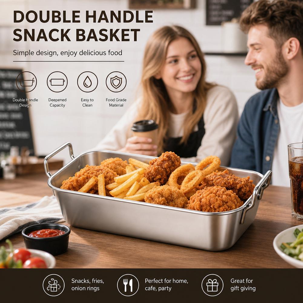 ハンドル付きサービングトレイ 韓国製ステンレス製プレート 正 - Korean Food Snacks のレビューと価格