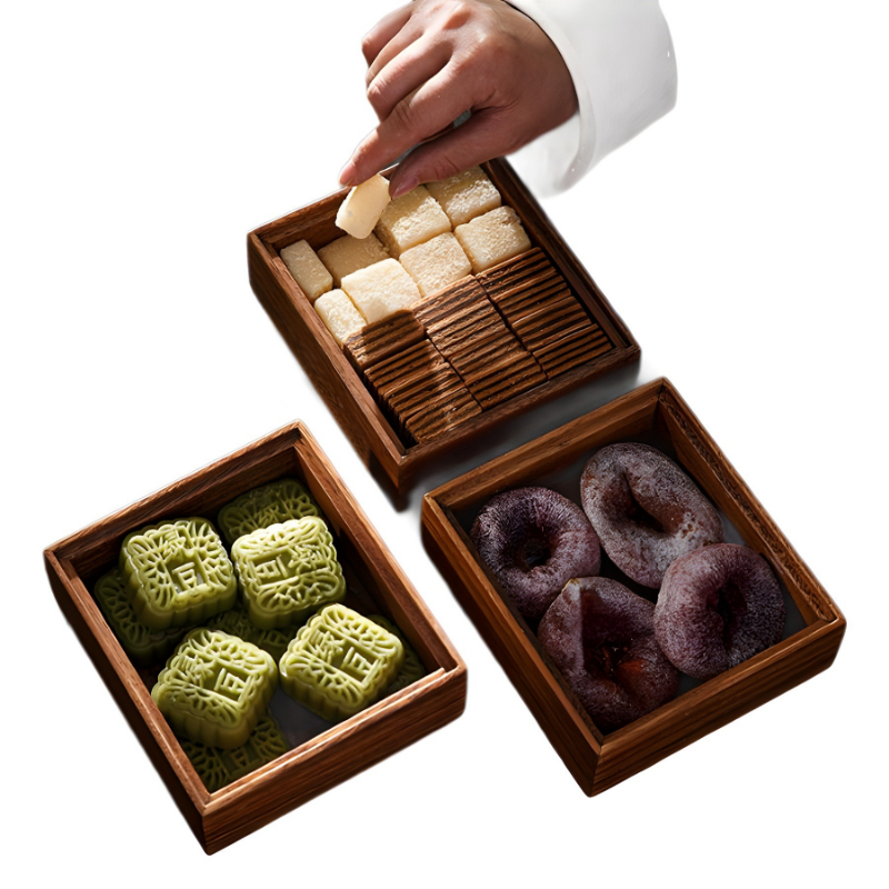 和風ミニマリストフードボックス多層積み重ねスナックトレイ結婚 - Snacks Food Gift Baskets のレビューと価格