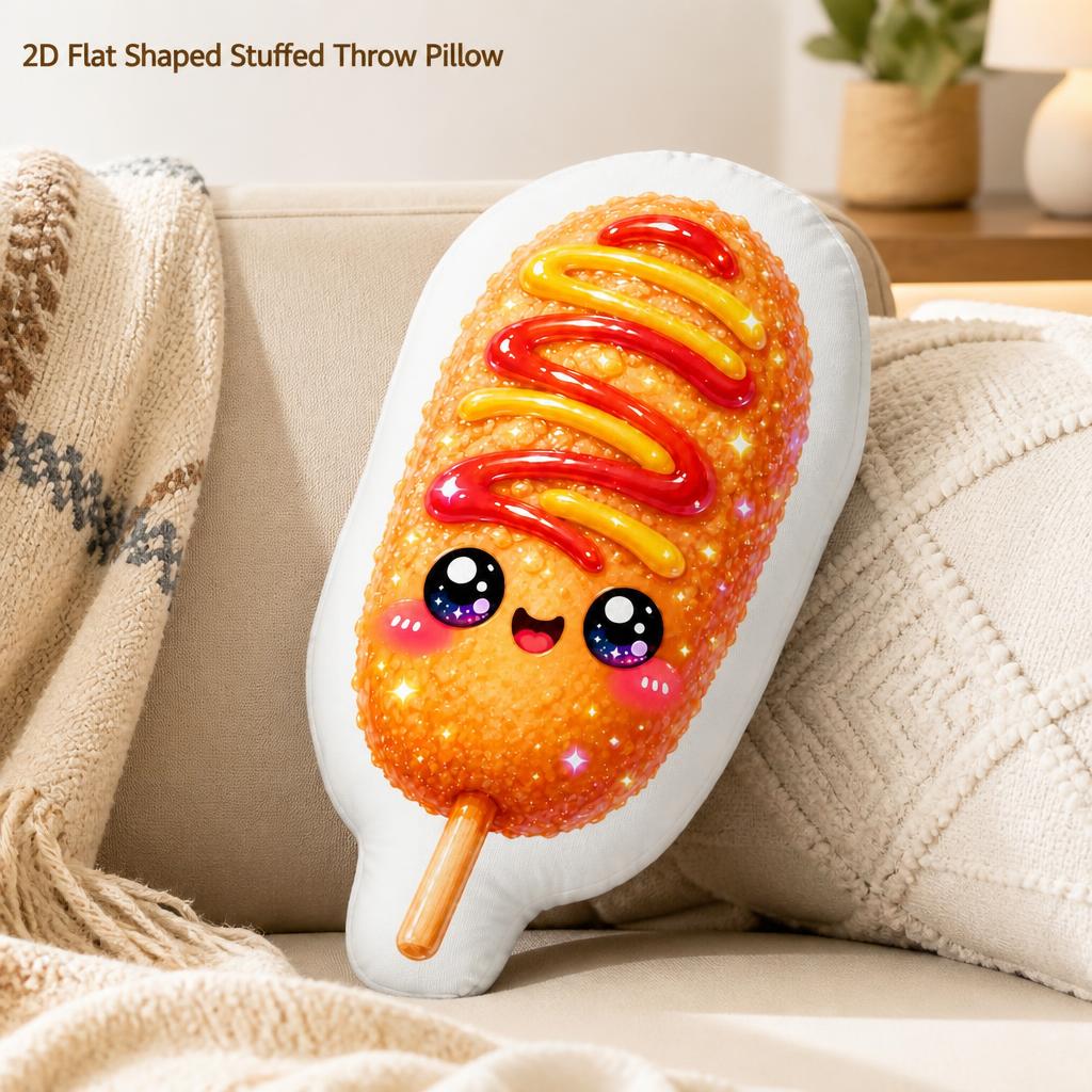 韓国風コーンドッグの形をした可愛いぬいぐるみクッション、変形 - Korean Food Snacks のレビューと価格