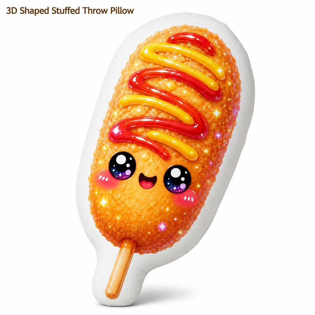 韓国風コーンドッグの形をした可愛いぬいぐるみクッション、変形 - Korean Food Snacks のレビューと価格