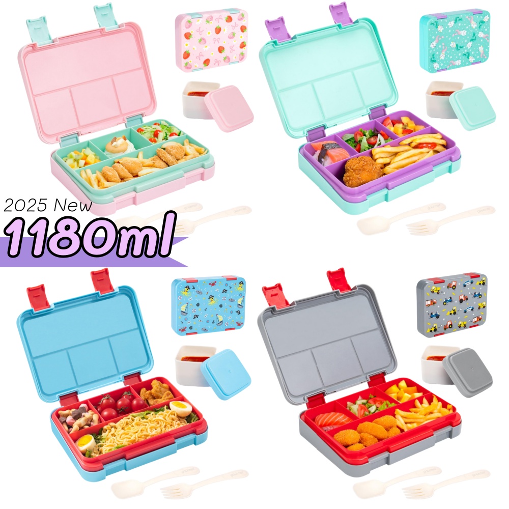 40オンス漫画柄弁当箱セット、漏れ防止、取り外し可能な仕切り - Food Snacks Wholesale のレビューと価格